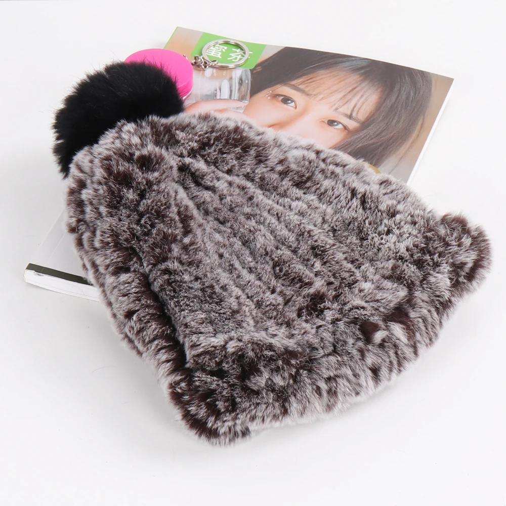 2020 New Kids 100% Natural Rex Rabbit Fur Hats Winter Children Warm Soft Real Cap Knitted Good Elastic Child Genuine Hat | Аксессуары