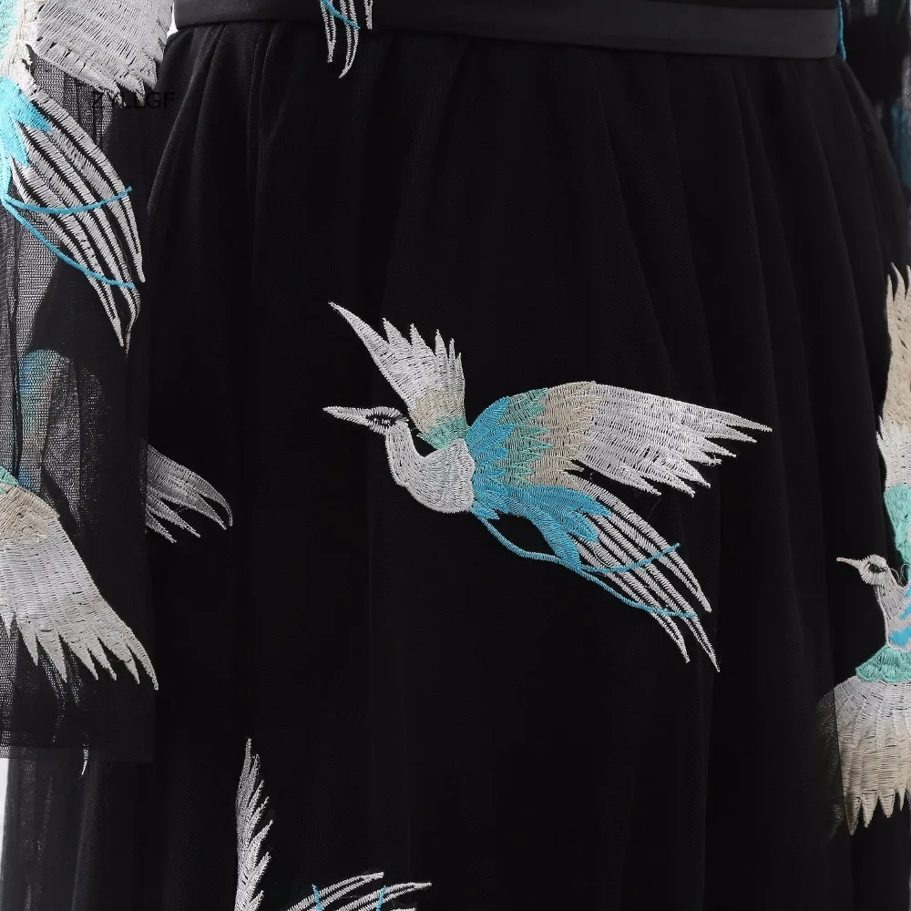 ZYLLGF вечернее платье с длинным рукавом круглым вырезом длинное формальное черное