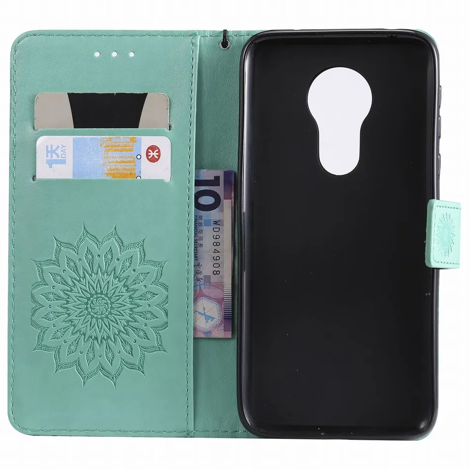 Кожаный чехол книжка для Motorola Moto E5 E4 C Plus G7 Power G6 G5 G5S G4 G2 Z4 Play Z Force X Style Datura Flower