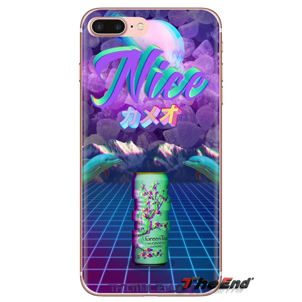 Мягкие прозрачные чехлы для Samsung Galaxy S3 S4 S5 Mini S6 S7 Edge S8 S9 S10 Plus Note 3 4 5 8 9 эстетика vaporwave