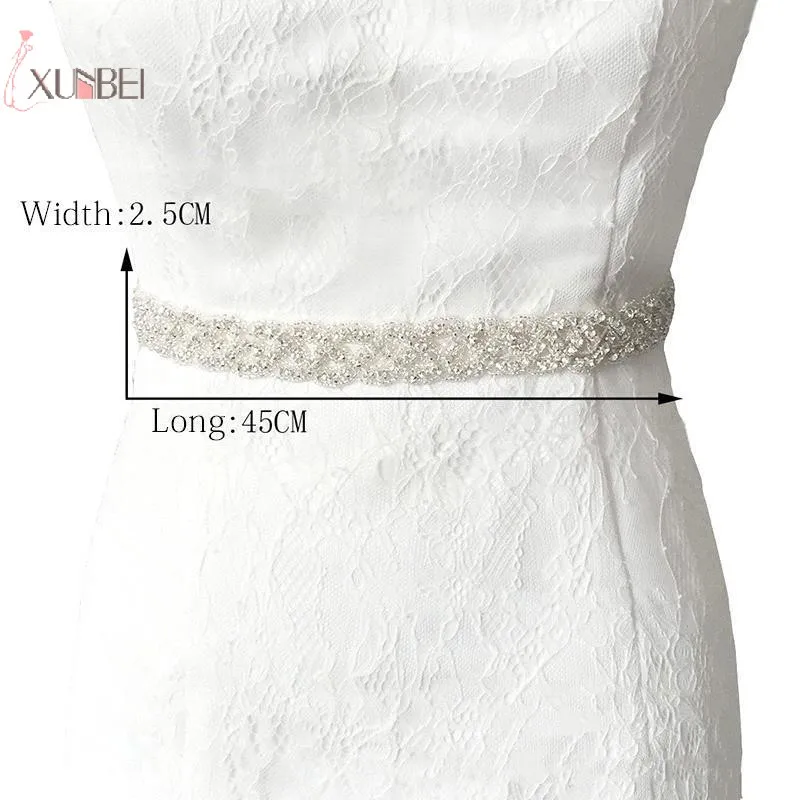 

Crystal Wedding Belts Satin Rhinestone Wedding Dress Belt Wedding Accessories Bridal Ribbon Sash Belt