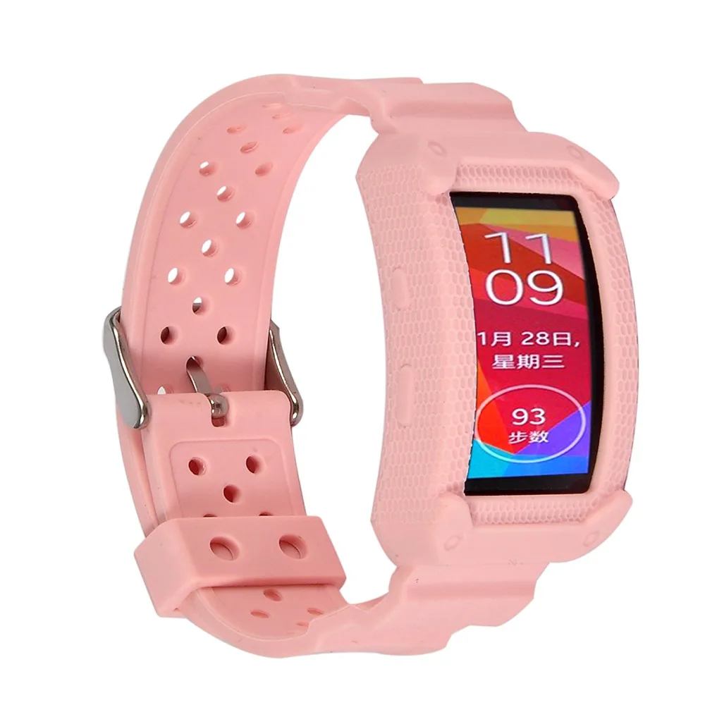 Силиконовый браслет для samsung Galaxy gear Fit 2(SM-R360) смарт-часы трекер-мягкий протектор экрана Замена ремешка
