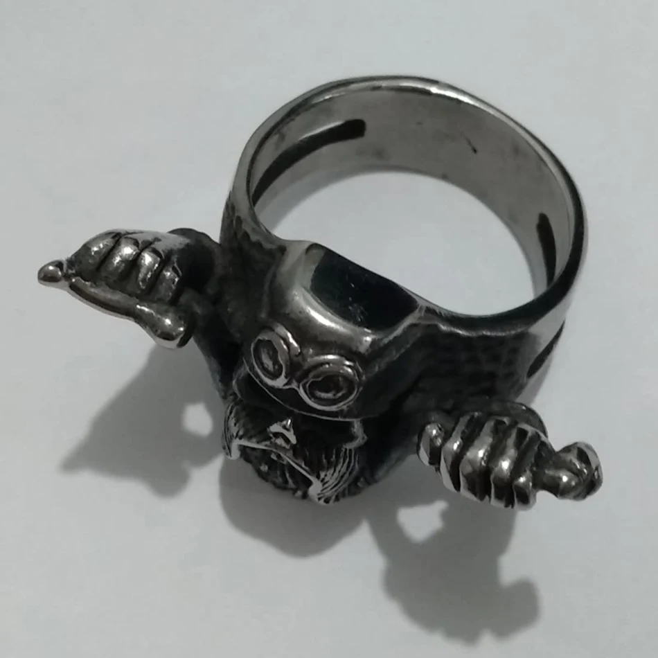 Модное винтажное байкерское кольцо Liumo в стиле панк с черепом для стариков и