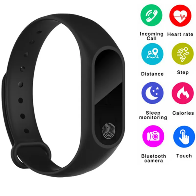 M2 смарт-браслет монитор сердечного ритма Фитнес трекер Bluetooth Водонепроницаемый