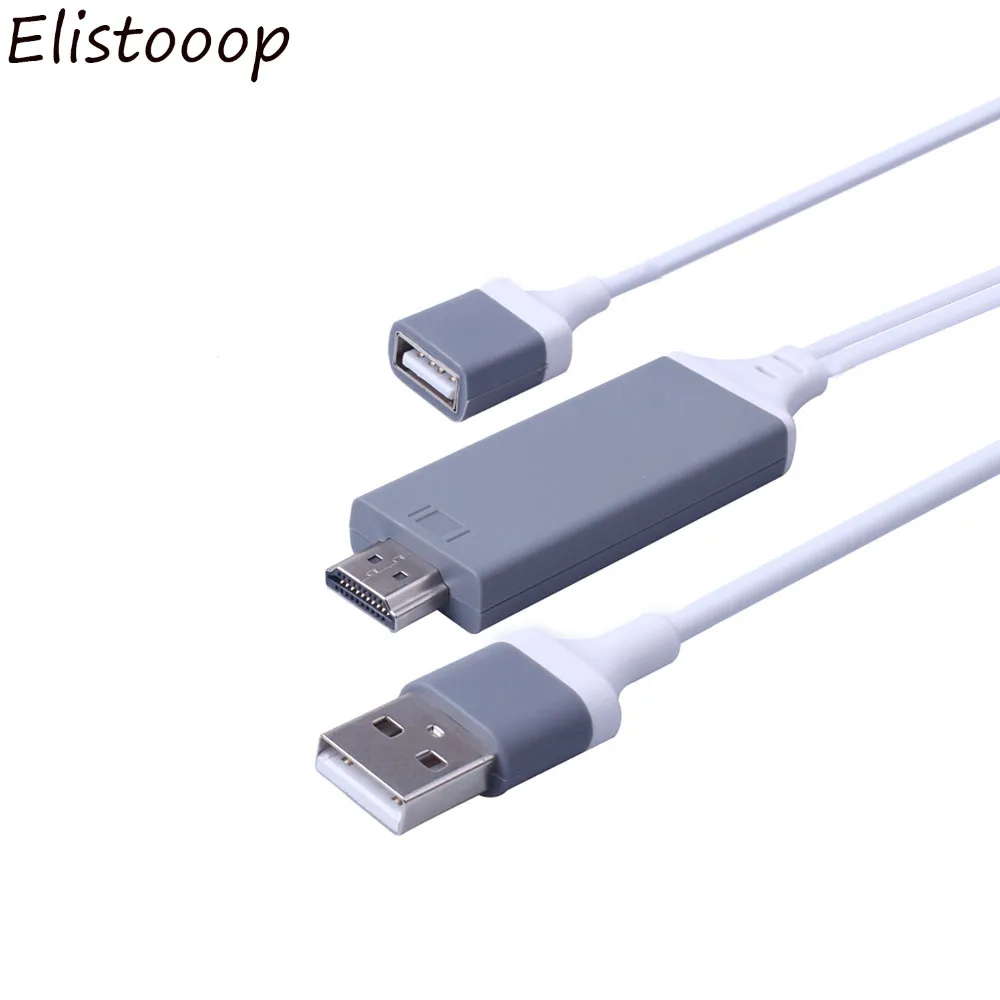HDTV Цифровой AV адаптер HDMI совместимый кабель USB 2 0 1080P HD видео конвертер для iPhone