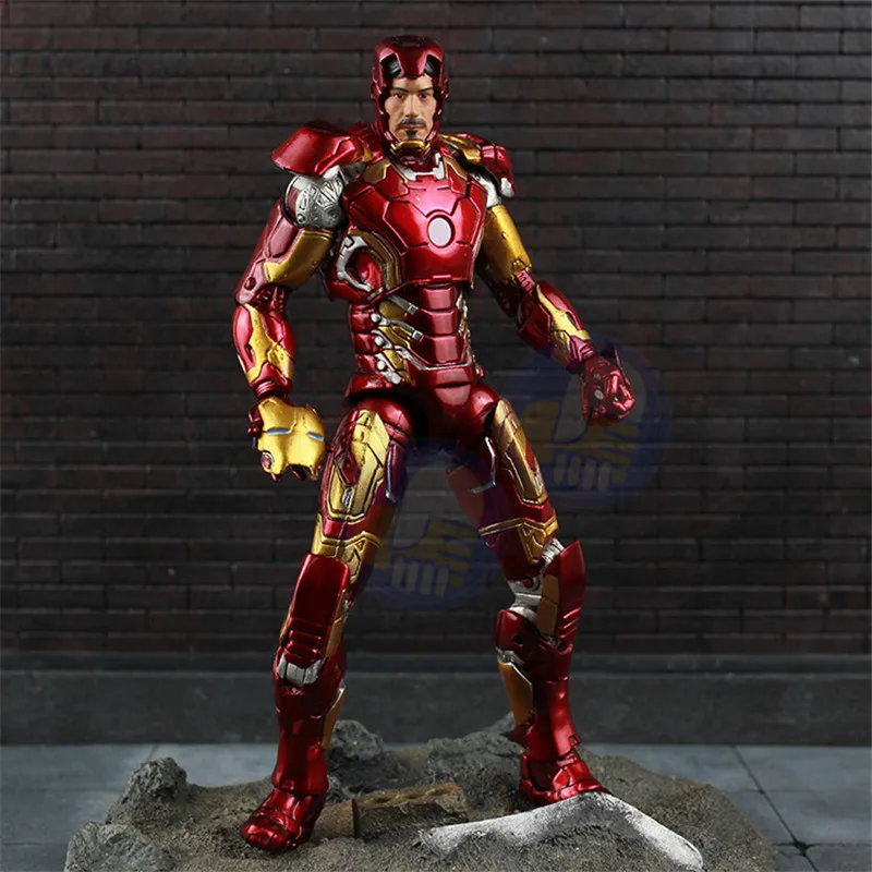 Marvels Супер Герои Железный человек Фигурки MK43 Железный человек куклы Mark XLIII Броня ПВХ фигурка Коллекционная модель игрушки подарки