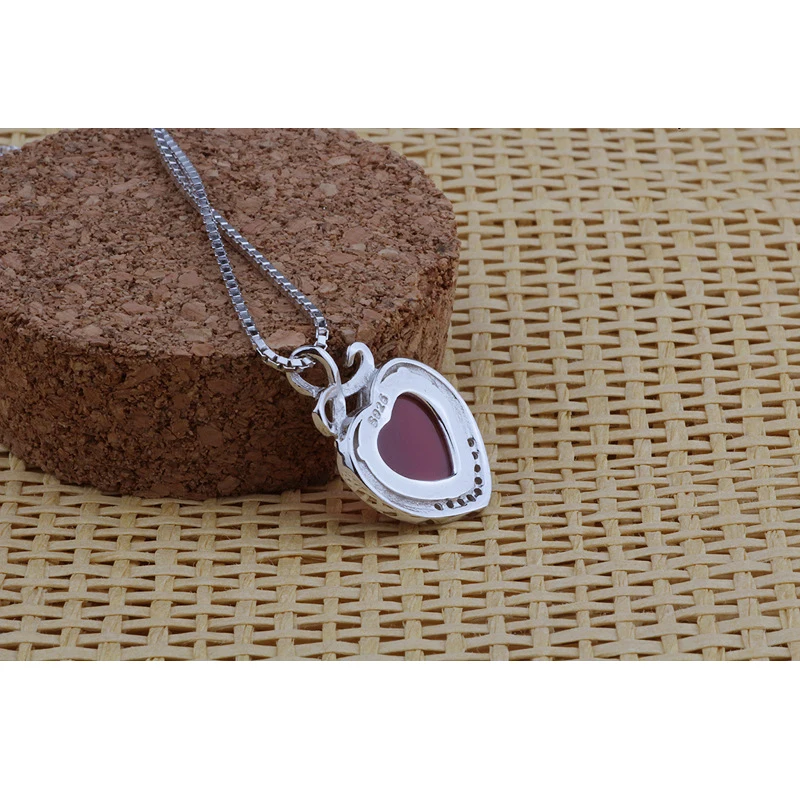 Колье Подвески Ювелирных Изделий В Форме Сердца Агат Горный Хрусталь Кристалл