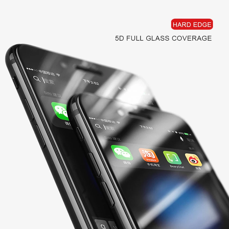 5D полноэкранная пленка с изогнутыми краями 100% стекло для iphone 6 6s 7 8 plus закаленное X