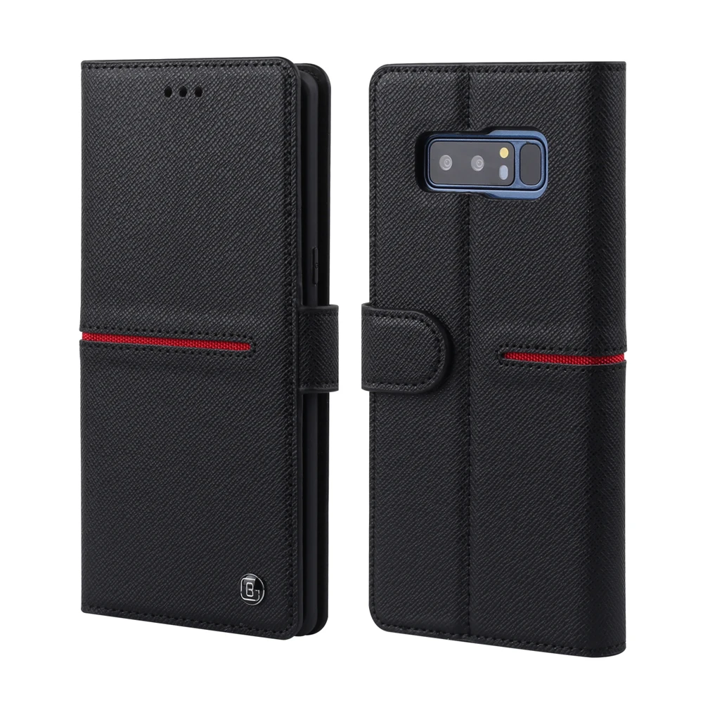GEBEI Case Cover for Galaxy Note 8 Genuine Leather Magnet Flip Samsung Note8 Wallet Folio Slim Stand Card Slots | Мобильные телефоны