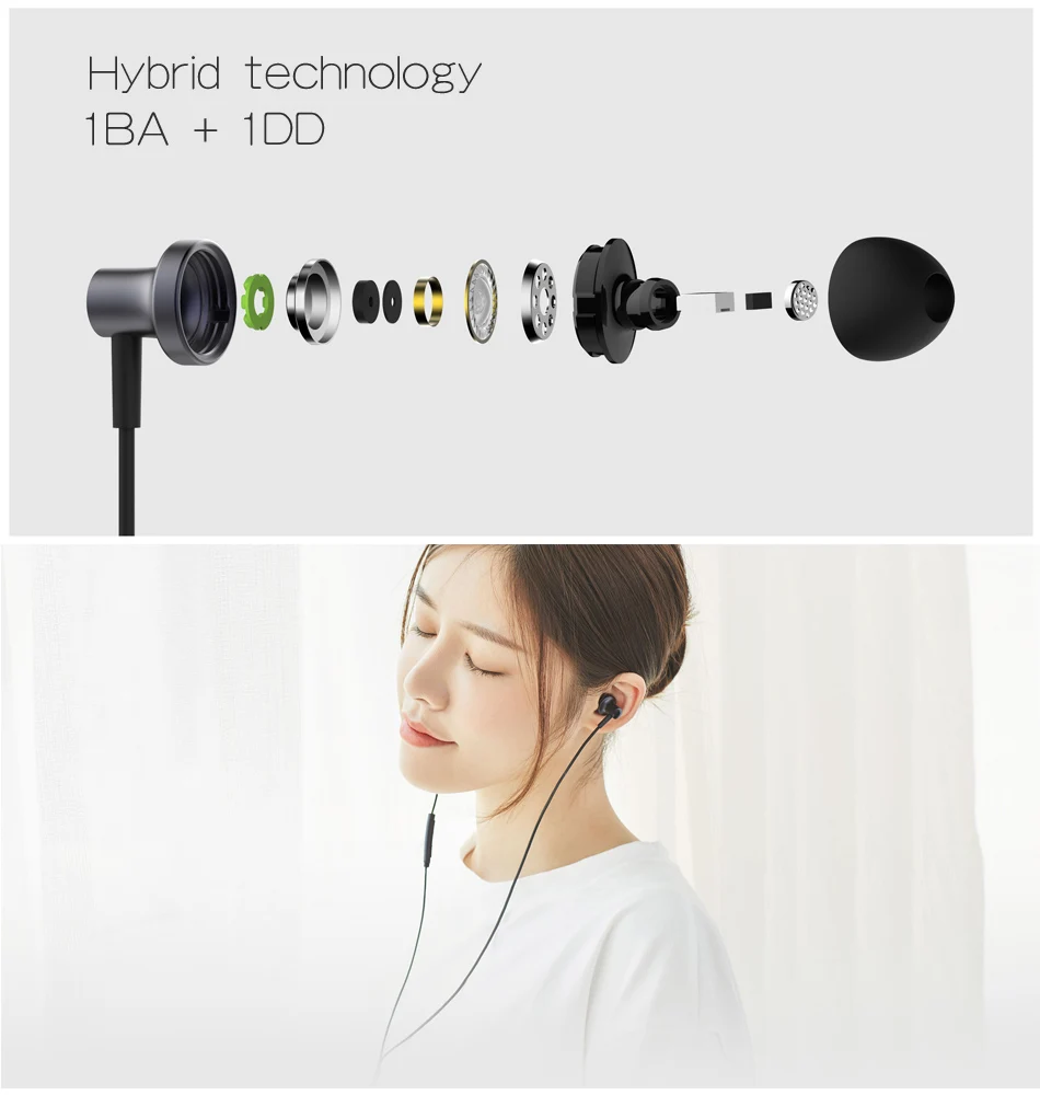 Xiao mi гибридные наушники 2 | Xiao mi Hybrid Pro HD mi наушники-вкладыши с mi crophone для мобильного телефона Xiao mi huawei Android телефоны