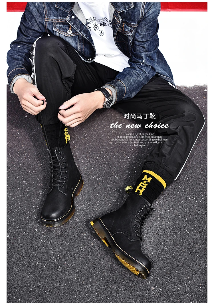 Женские ботинки; doc martins; британский стиль; Dr Martins; винтажные классические ботинки martin из натуральной кожи; женские водонепроницаемые ботинки в байкерском стиле; походная обувь