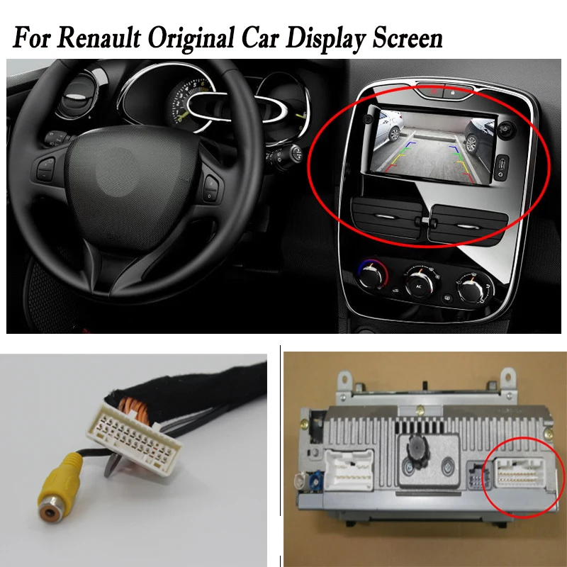 24pins провод разъема RCA для Renault подключения заводской Экран/Резервное копирование парковки заднего вида Камера кабель адаптера