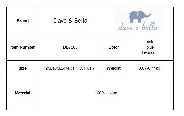 Dave bella/Летняя детская футболка в стиле Лолиты для малышей; Детские топы с цветочным принтом; модные футболки для маленьких девочек; DB7203