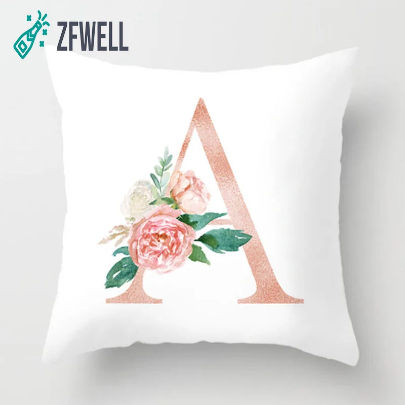 ZFWELL 1 шт./партия 45*45 см Английский алфавит узор подарок на день рождения диван
