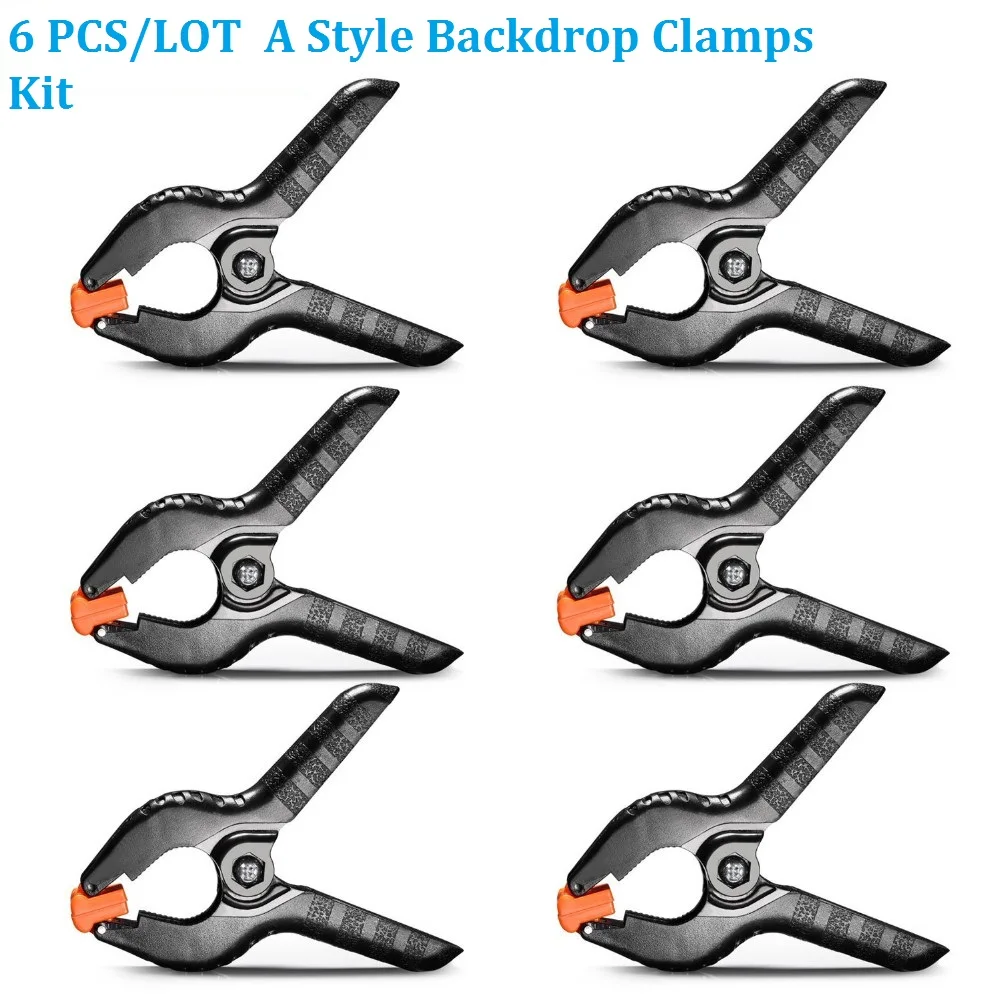 

6pcs/lot 4" Inch Universal Studio Backdrop Clamps Heavy Duty Background Muslin Photo Studio Clips