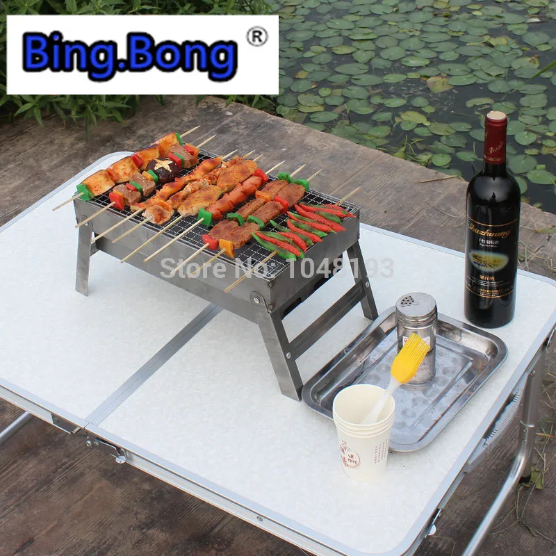 Уличное оборудование для барбекю кемпинга складная деревянная плита мини
