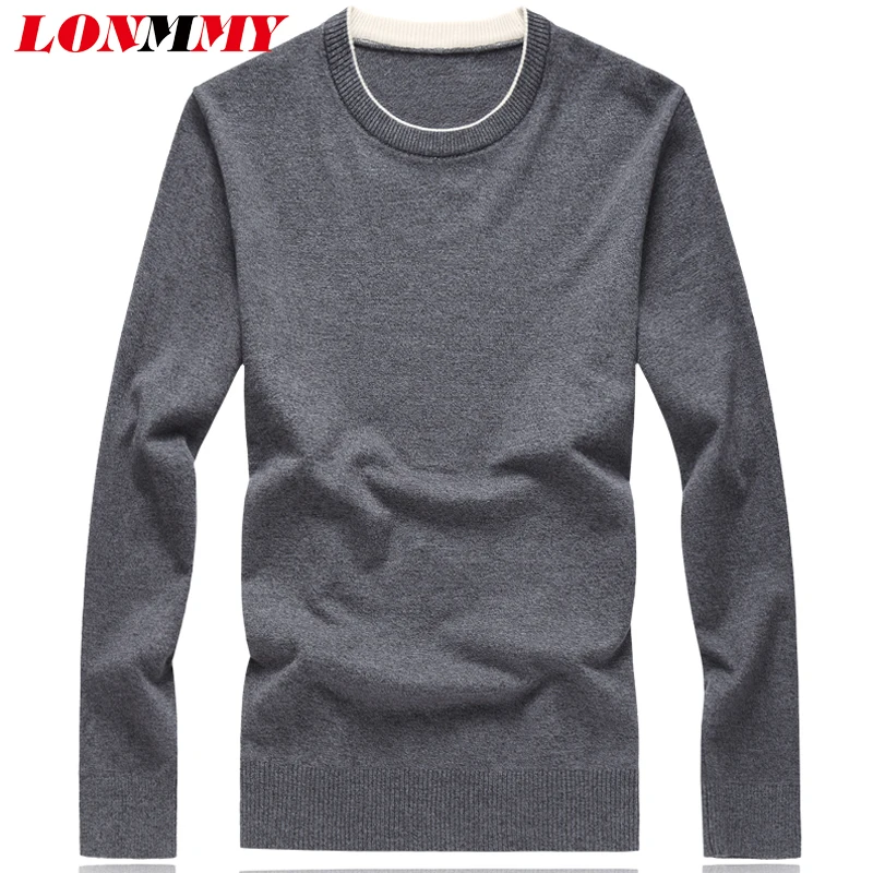 LONMMY большой размер 7XL 8XL вязаный пуловер для мужчин прямой длинный повседневный