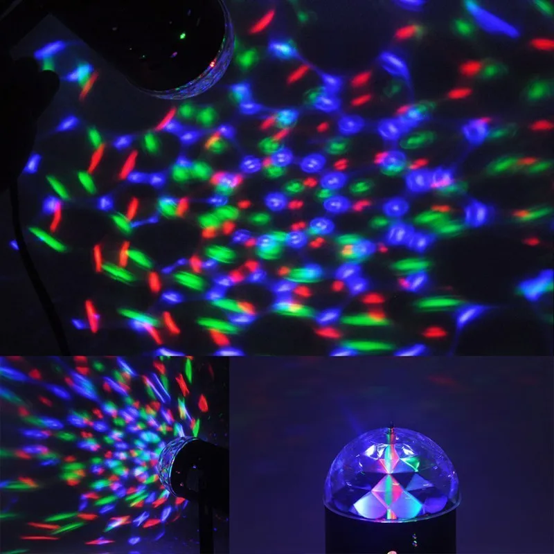 RGB 3W Crystal Magic Ball Laser Stage Lighting For Party Disco DJ Bar Bulb Show | Лампы и освещение