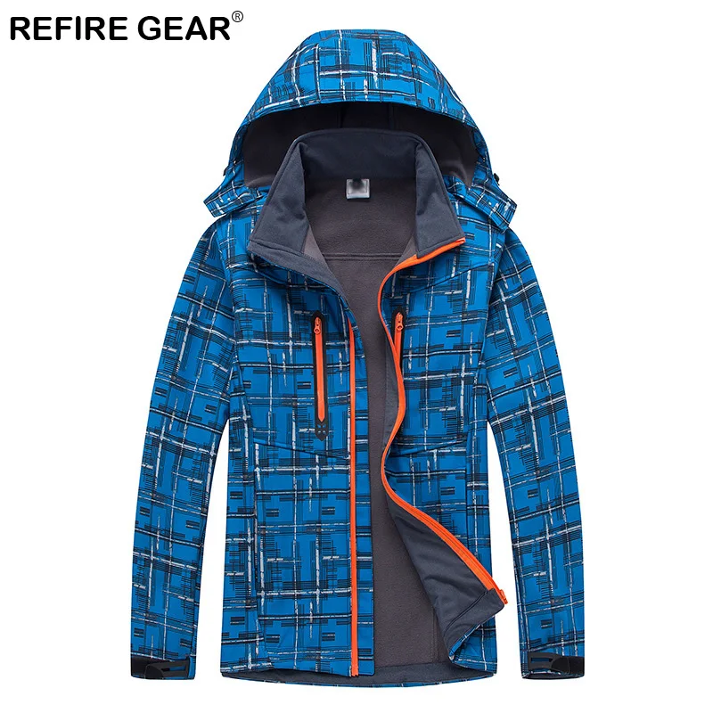 Мужская Флисовая Куртка Refire Gear мягкие спортивные ветровки для активного отдыха