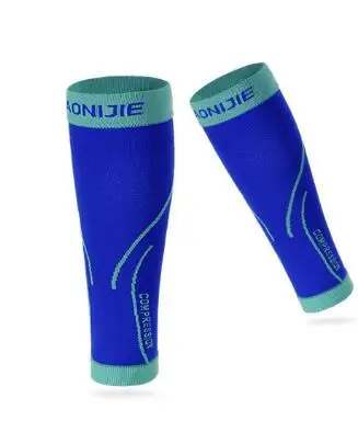 Sapphire Blue AONIJIE E4068 1 пара леггинсов Защитные Спортивные Компрессионные рукава для теленка безопасные дышащие теплые леггинсы для бега Пешие прогулки - Цвет: Sapphire Blue