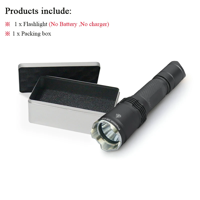 flashlight A-BOX Охота xm l2 светодиодный тактический вспышки светильник светодиодный linterna фонарик для самообороны вспышки светильник militar светодиодный налобный фонарь Водонепроницаемый 18650 батарея Электрический фонарь - Испускаемый цвет: flashlight A-BOX