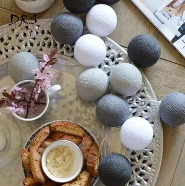 LED Cotton Ball Lamp String Night Lights Thai Handmade Festival Bedroom Living Room Decor Home Ins Line Friends | Лампы и освещение