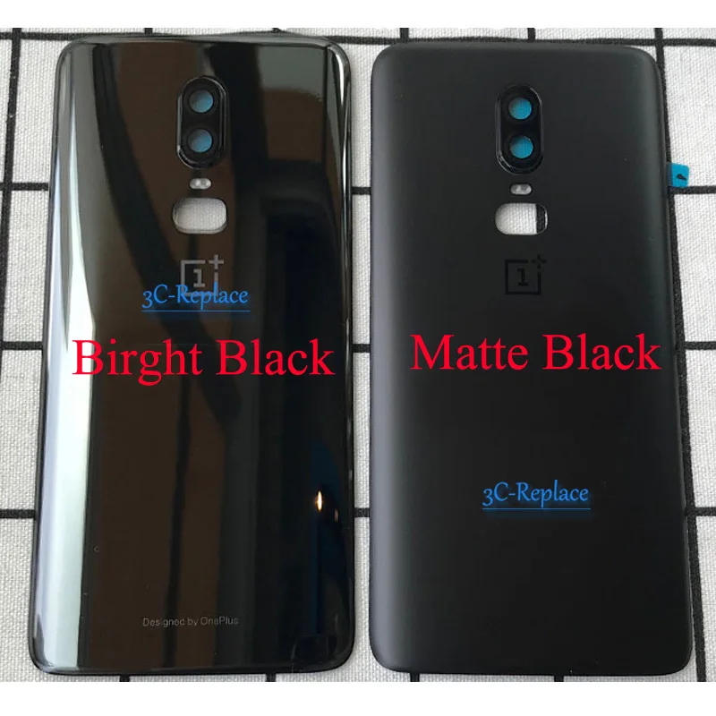 6,3 дюймов черный/белый/красный для OnePlus One Plus 6 A6000 A6003 задняя Батарея крышка дверца батарейного Корпус чехол сзади Стекло запчасти