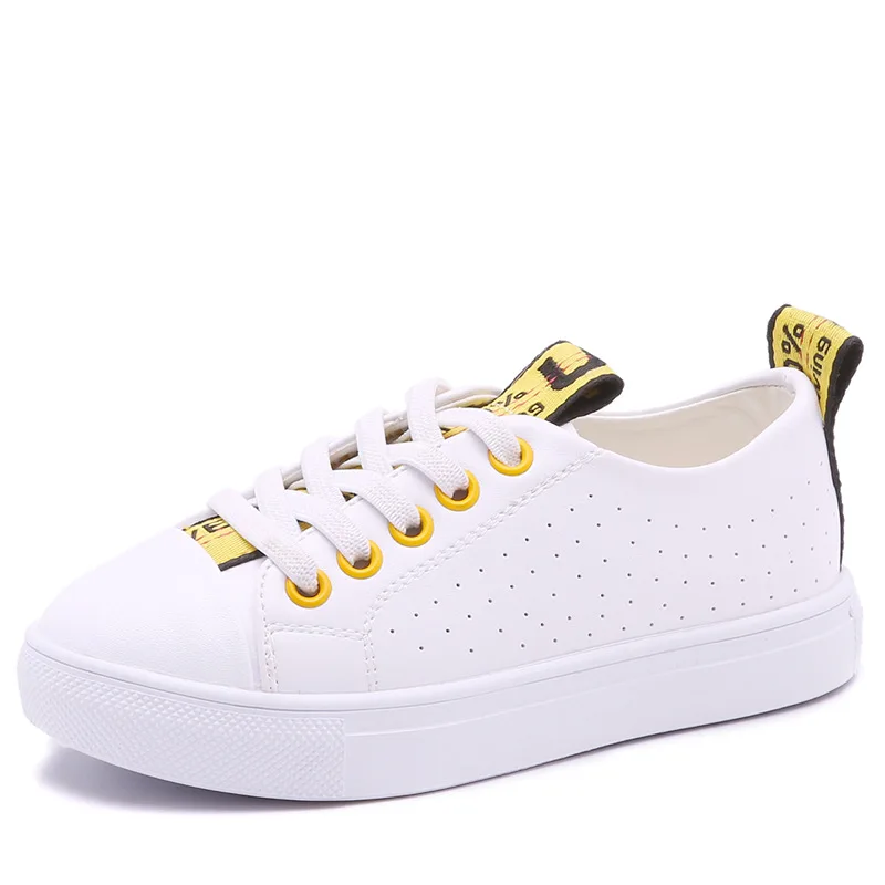 Новый действительно кожа детей вулканизированной Обувь детская спортивная