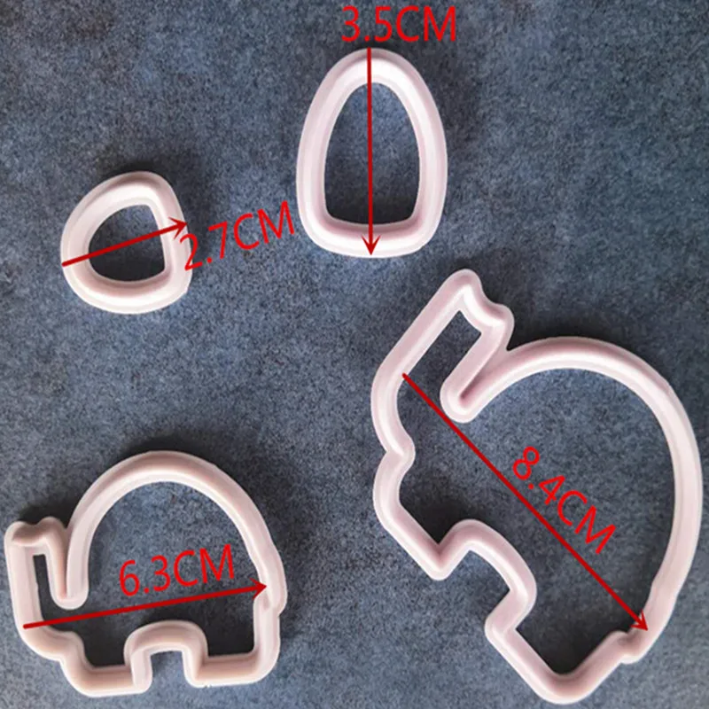 Новинка 4 шт. форма слона обезьяны вырезанная помадка шоколадный торт для кухни