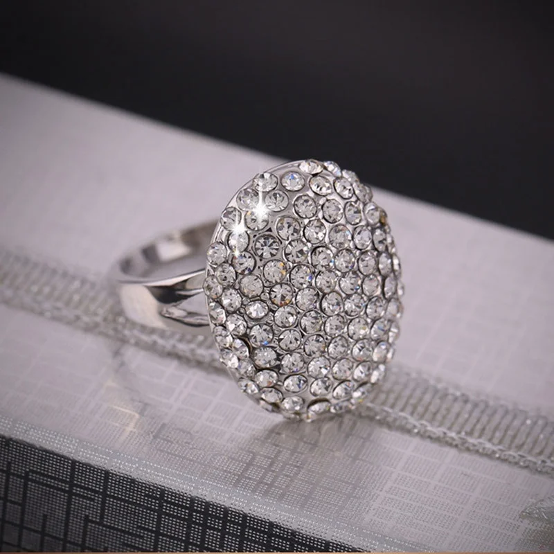 Хит продаж обручальное кольцо Bella из сплава с кристаллом свадебные ювелирные