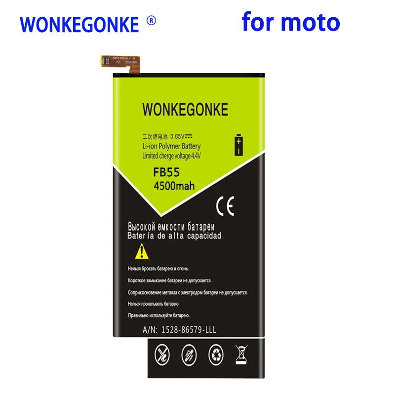 

Аккумулятор WONKEGONKE FB55 на 4500 мАч для Motorola Moto XT1581 XT1585