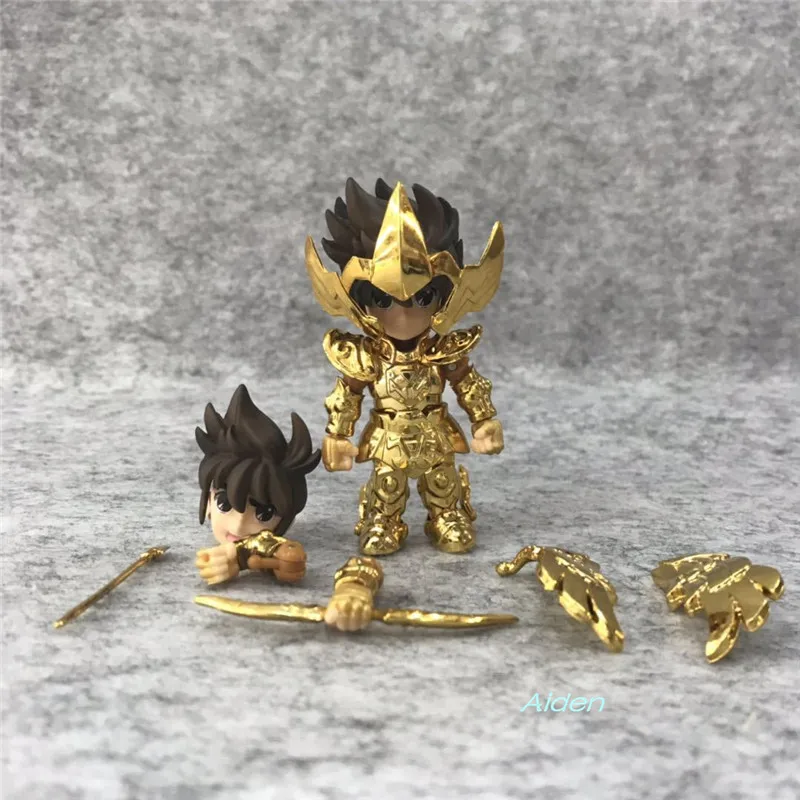 3 шт./компл. Saint Seiya Стрелец Лев Aioria Дева Шака ПВХ Действие фигуры игрушки фигурки