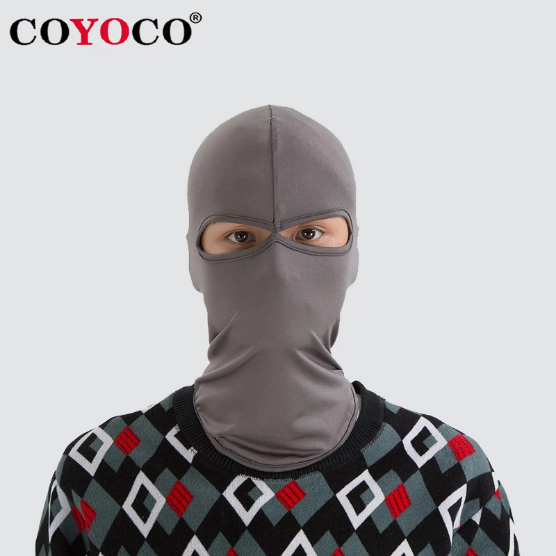 Ветрозащитная мотоциклетная велосипедная маска COYOCO с 2 отверстиями, маска на все лицо, лыжная маска для защиты шеи, уличная Балаклава, орлиные глаза