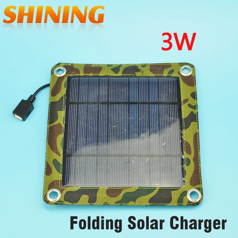 3 Вт Отдых Путешествия Портативный Солнечный Зарядное устройство Панели