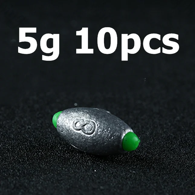 5g 3g/5g/7g/10g/14g/20g Быстрый в форме оливы грузило рыболовный свинец осень крюк Разъем открытие рот линия грузики круглый раскол - Цвет: 5g