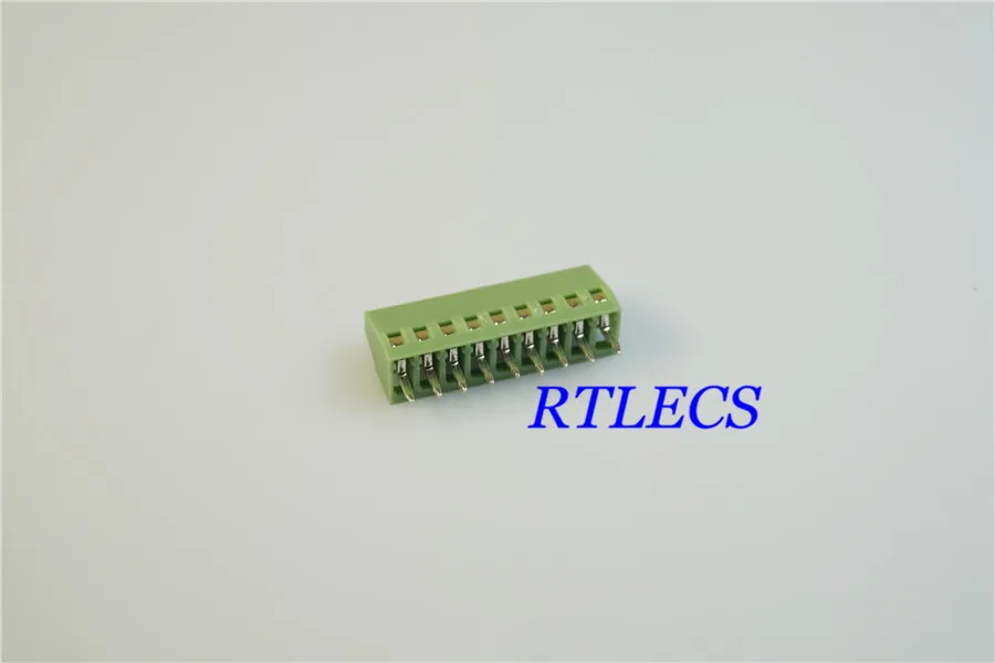 

500pcs 0.10" 2.54 mm Pitch 9 position Clamping Screw Terminal Block Side Wire Entry Wire to Board Horizontal PCB Solder 9 Pole