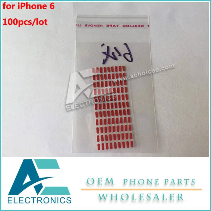 on 6G back cover 100 шт./лот, наклейки для iPhone X, 8 plus, 8 plus, 8 p, 7 plus, 7 plus, 7 p, 6 p, 6 S plus, индикаторные наклейки, датчик воды - Цвет: on 6G back cover