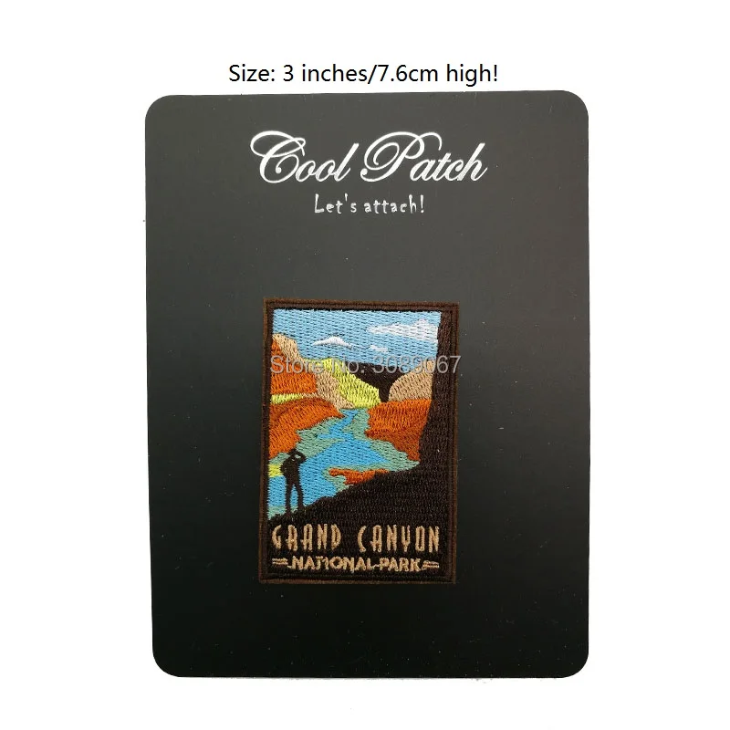Нашивка Большой Каньон 3 дюйма сувенирный значок для путешествий Байкерский