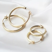 gold filled hoop earrings modern jewelry minimalism boho brincos gift vintage pendientes oorbellen earrings for women