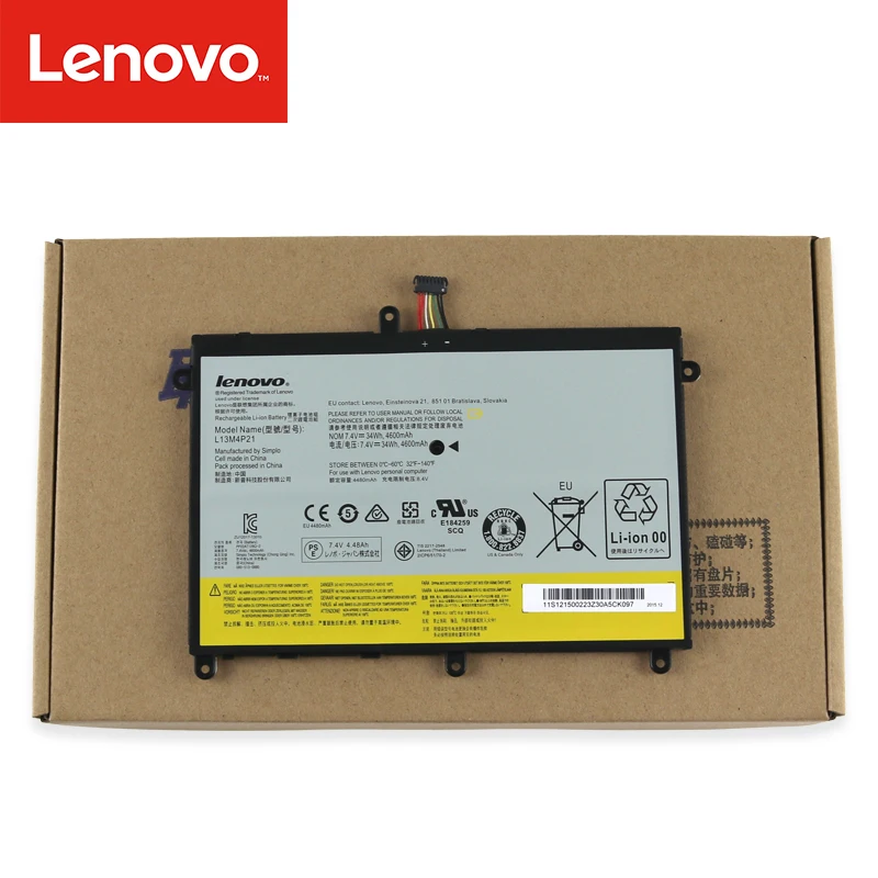 Оригинальный аккумулятор для ноутбука Lenovo Ideapad Yoga 2 11 20332 2332 20428 Yoga2 7 4 V 34WH L13L4P21