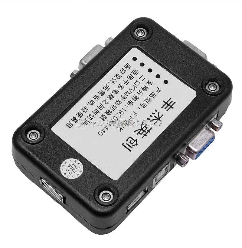 Ручной 2 Порты и разъёмы USB 0 KVM переключатель VGA коробка для настольный компьютер