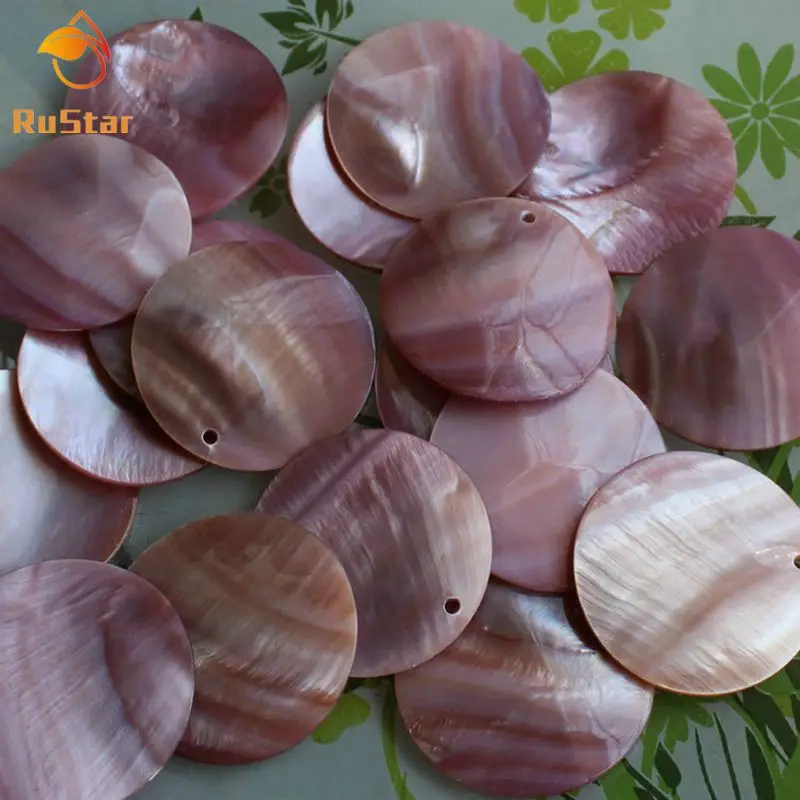 20 шт./лот оптовая продажа розовые натуральные круглые диски перламутровая