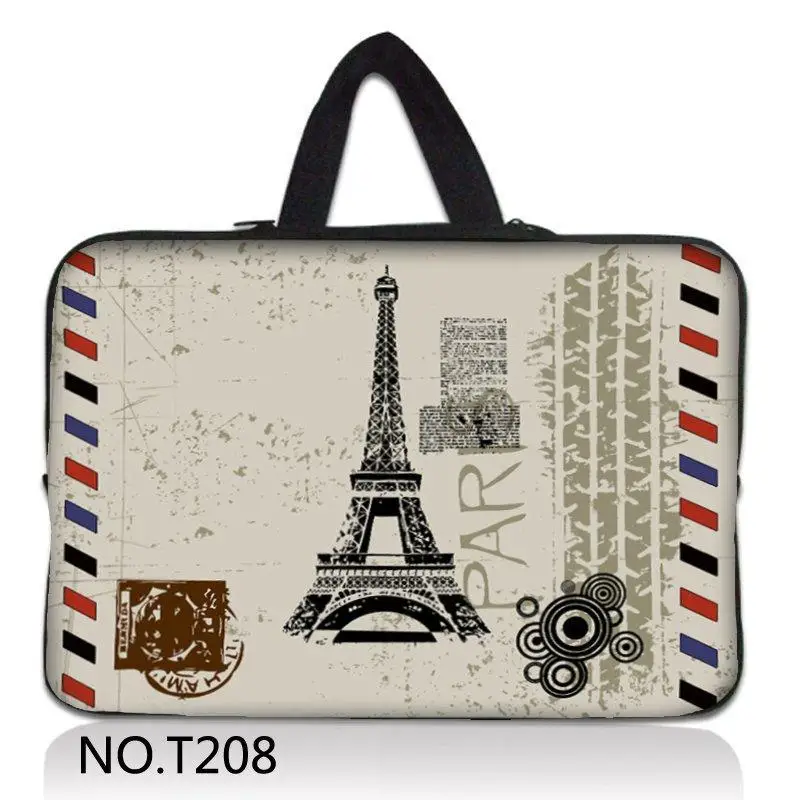 Paris Tour Eiffel Laptop Notebook Handle Sleeve Case Bag Cover Pouch For 10.1&quot 11.6&quot 12&quot 12.1&quot 13.3&quot 14&quot 15.6&quot 17.3&quot