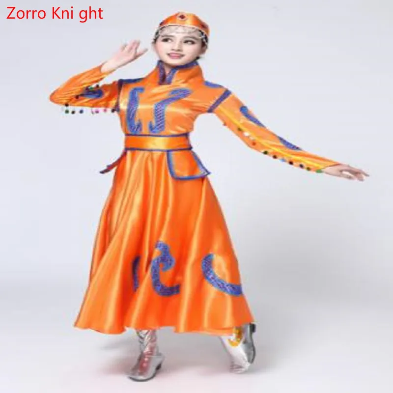 Танцы наряд новая монгольская костюм национальных меньшинств Для женщин одежда