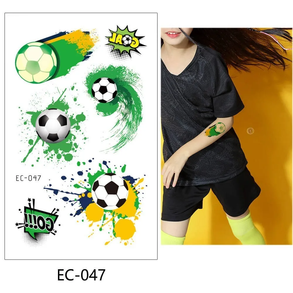 EC-047 Glaryyears/1 шт., горячая Распродажа, детская Временная тату-наклейка для футбола, цветные поддельные тату, флеш-тату, водонепроницаемые, маленькие, боди-арт для детей - Цвет: EC-047