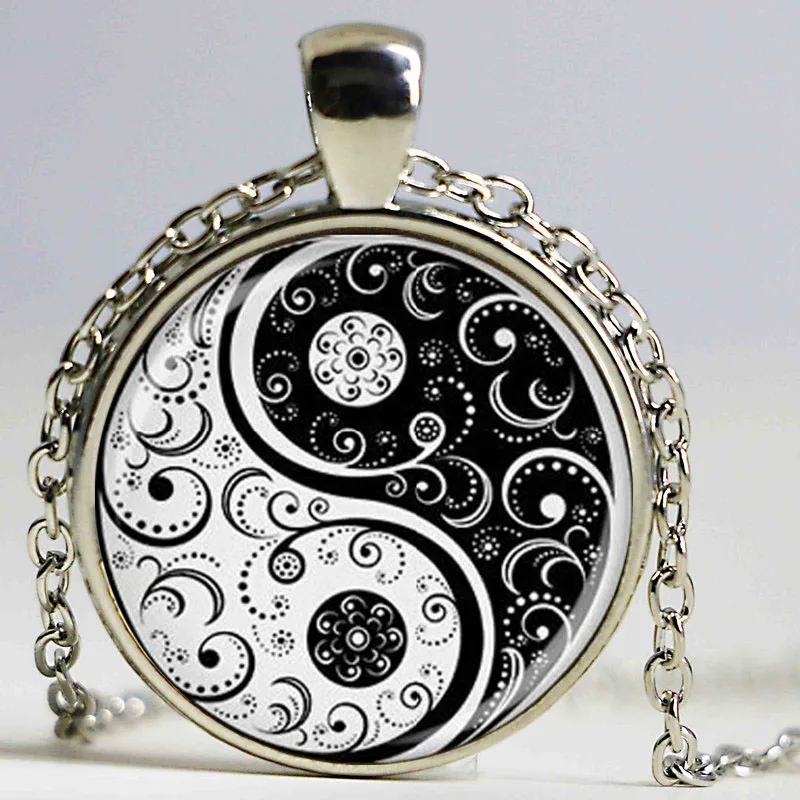 Женская черно белая подвеска Инь Янь для йоги модное ожерелье|yin yang pendant|yoga