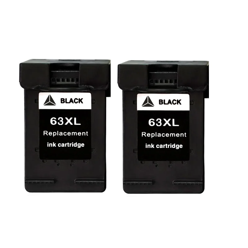 2X 63XLBK Чернильные картриджи восстановленные для 63 XL 63XL for63 for63XL с чернилами hp Deskjet 1112 2130 2132 3630 3632 1110 1111 2131 4250 - Цвет: 2X 63XLBK