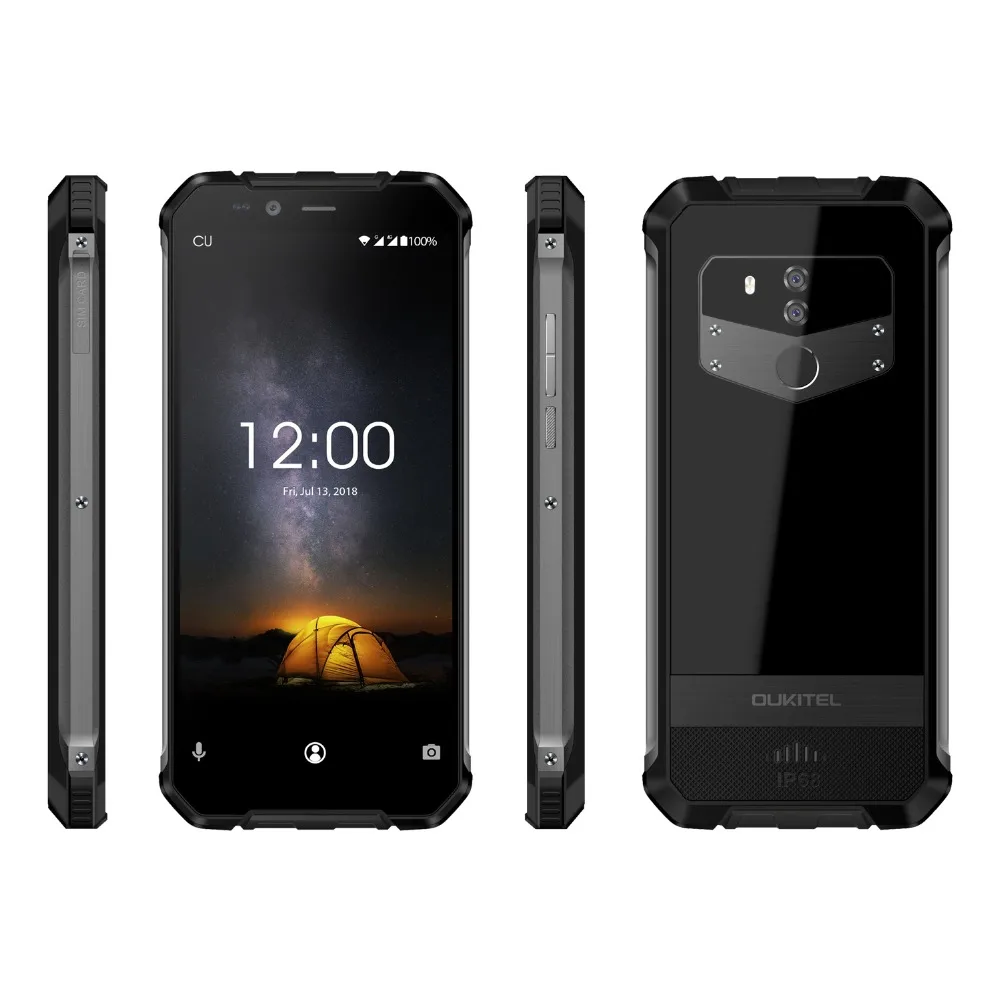 Oukitel WP1 IP68 Водонепроницаемая беспроводная зарядка 5," дюймовый 18:9 Android 8,1 4 Гб 64 Гб 5000 мАч MTK6763 Восьмиядерный трехъядерный смартфон