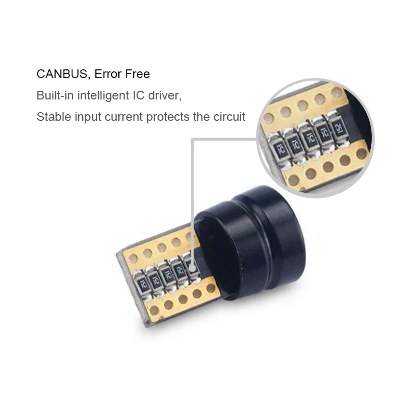 BOAOSI 2x T10 W5W светодиодный автомобильные лампочки Canbus t10 фотолампы с номерной знак