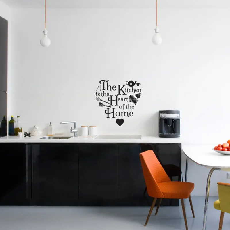 Кухня Сердце домашний винил художественная Настенная Наклейка художественный